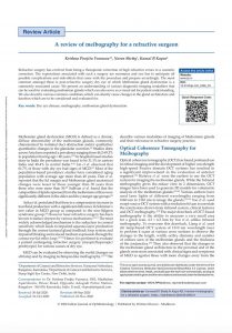 Article 1 - A review of meibography for a refractive surgeon – clinical research cover