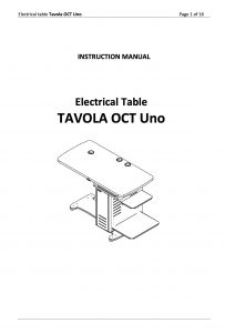 Visionare Special Tables Tavola OCT Uno – manual cover