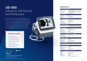 Tomey AB Ultrasound UD-800 – catalog cover