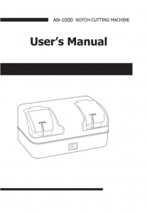 Luxvision Notch Cutting Machine AN-1000 – manual cover
