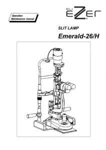 Ezer Slit Lamp Emerald-26 5x – manual cover