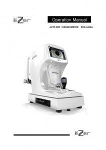 Ezer Autorefractor Keratometer ERK-5400 A – manual cover