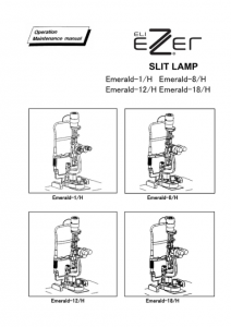 Ezer Slit Lamp ESL-Emerald-8 – manual cover