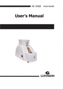 Luxvision Manual Edger HE-7000B – manual cover