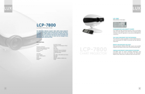 Luxvision Chart Projector LCP-7800 – catalog cover