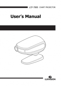 Luxvision Chart Projector LCP-7800 – manual cover