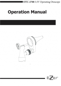 Ezer Otoscope EZ-OTC-2700 – manual cover