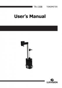 Luxvision Applanation Tonometer TN-150B – manual cover