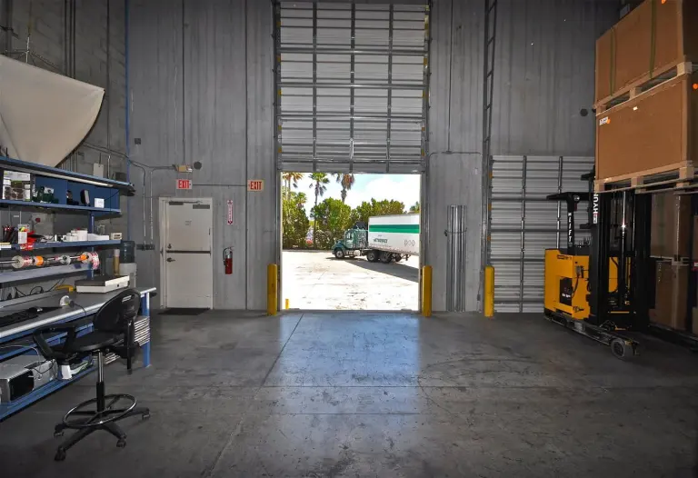 Warehouse work area and loading dock