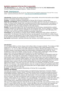 Article 6 - Qualitative assessment of the tear film in young adults – clinical research cover